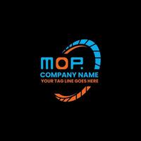 MOP letter logo creative design with vector graphic, MOP simple and modern logo. MOP luxurious alphabet design