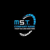 MST letter logo creative design with vector graphic, MST simple and modern logo. MST luxurious alphabet design