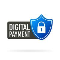 Secure connection. Secured ssl shield symbols, Digital payment. vector