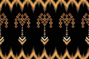 Ethnic Ikat fabric pattern geometric style.African Ikat embroidery Ethnic oriental pattern black background. Abstract,vector,illustration.Texture,clothing,frame,decoration,carpet,motif. vector