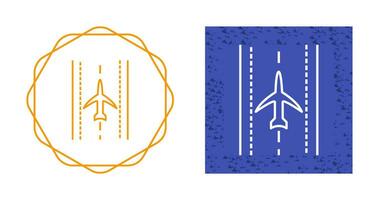 Plane on Runway Vector Icon