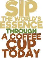 Essence of the World in Coffee Cup Vector Design