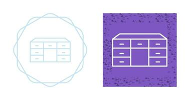 Table with Drawers Vector Icon