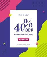 Sale banner template design for online shopping, discount, special offer, vector illustration photo