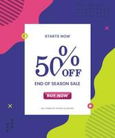 Sale banner template design for online shopping, discount, special offer, vector illustration