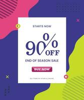 Sale banner template design for online shopping, discount, special offer, vector illustration