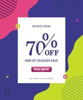 Sale banner template design for online shopping, discount, special offer, vector illustration