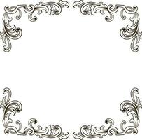 Luxury Frame Ornament Wedding Decoration vector