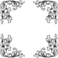 Luxury Frame Ornament Wedding Decoration vector