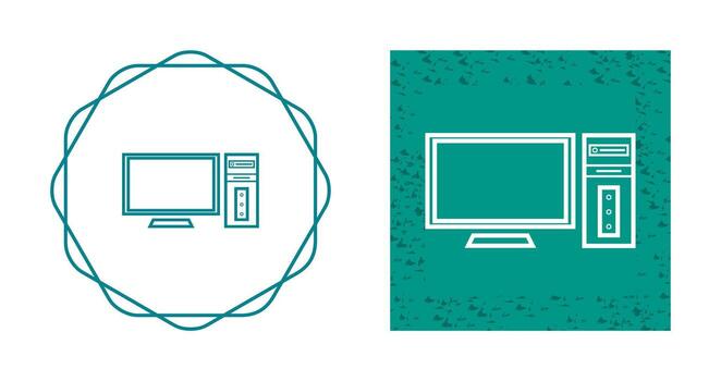 icono de vector de computadora