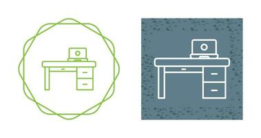 Office Desk Vector Icon