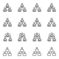 people business delegate icons  line vector ,team , workflow , design elements pictograms wed logo and infographics