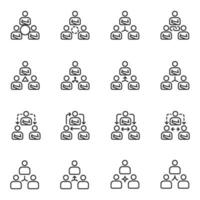 people business delegate icons  line vector ,team , workflow , design elements pictograms wed logo and infographics