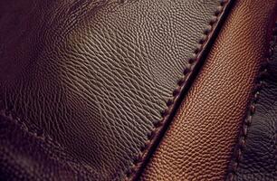 Brown leather texture background photo