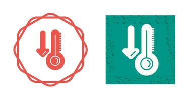 icono de vector de baja temperatura