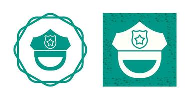 icono de vector de sombrero de policía