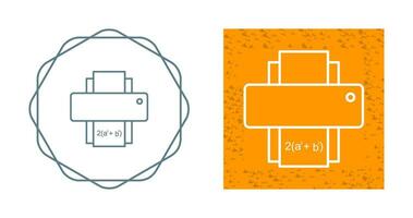 Print Math Sheet Vector Icon