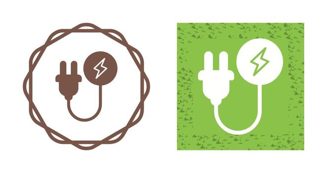 icono de vector de enchufe