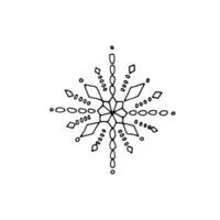 Hand-drawn snowflake 2 vector