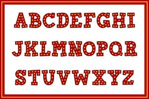 versátil colección de retro espectáculo alfabeto letras para varios usos vector