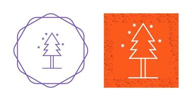 Tree in Snow Vector Icon