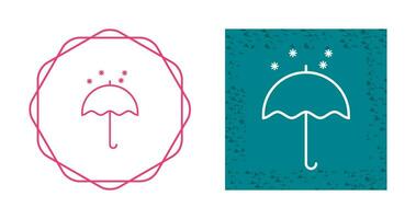 Umbrella with Snow Vector Icon