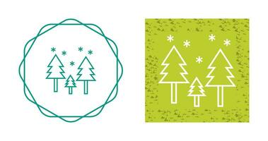 Snowing in trees Vector Icon