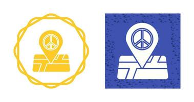Peace Location Vector Icon