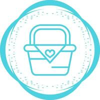 Romantic picnic basket Vector Icon