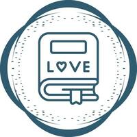 Romantic Bookmark Vector Icon