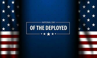 National Day Of The Deployed background vector illustration