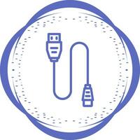 Printer Cable Vector Icon