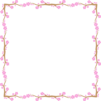 The Sakura blossom boarder line for decor png