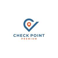 checkpoint logo design premium vector