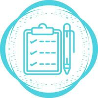 Notepad with pen Vector Icon