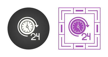 24 Hours Vector Icon