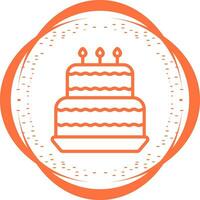 icono de vector de pastel de cumpleaños