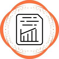 Document Insert Graph Vector Icon