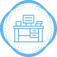 Office Desk Vector Icon