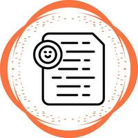Document Insert Emoji Vector Icon
