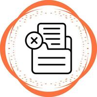 Document Rejected Vector Icon