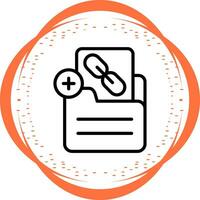 Document Insert Link Vector Icon