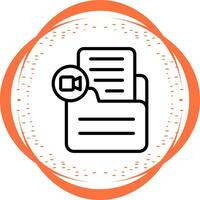 Document Insert Video Vector Icon