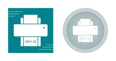 Print Math Sheet Vector Icon