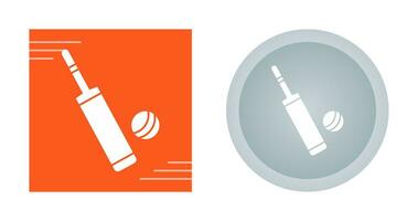 Cricket Bat and Ball Vector Icon