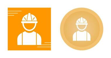 icono de vector de trabajador de construcción