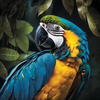 macaw at rain forest photo