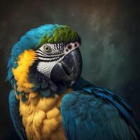 macaw at rain forest photo