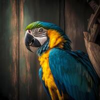 macaw at rain forest photo