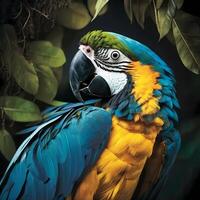 macaw at rain forest photo